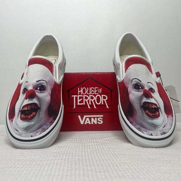 Vans House Of Terror Classic Slip On Shoes Size 6.5 M 8 W IT Pennywise Clown main image 4
